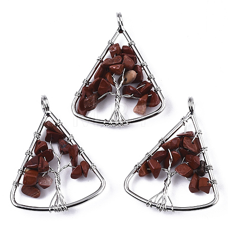 Natural Red Jasper Big Pendants G-T133-P03C-1