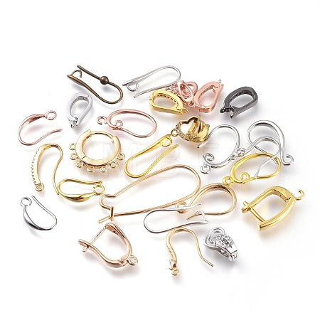Brass Earring Hooks KK-XCP0001-23-1