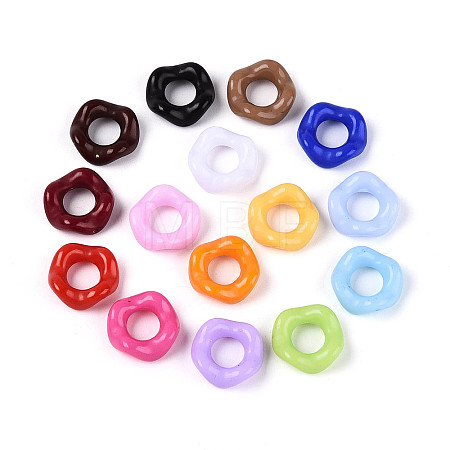 Opaque Acrylic European Beads OACR-Q197-07-1