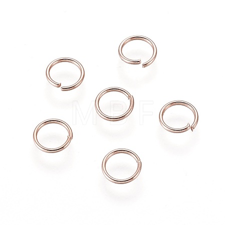 304 Stainless Steel Open Jump Rings STAS-O098-01RG-06-1