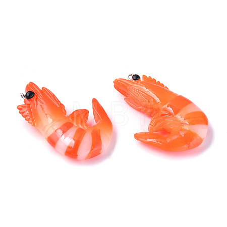 Opaque Resin Big Pendants RESI-N021-25B-01-1