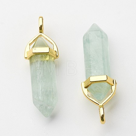 Natural Green Fluorite Pointed Pendants X-G-G902-A01-1