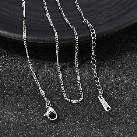 12Pcs 1.8MM 304 Stainless Steel Textured Twisted Chain Necklaces for Men Women NJEW-H093-20P-03-1