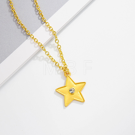 Alloy Crystal Rhinestone Pendant Necklaces FS-WG93701-07-1