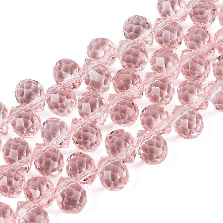 Transparent Glass Beads Strands GLAA-Q116-01A-B03-1