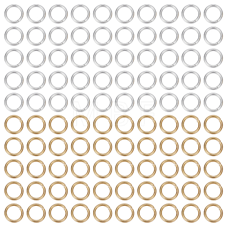 1000Pcs 2 Colors 304 Stainless Steel Jump Rings STAS-ME0003-77-1
