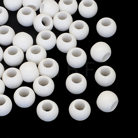 Rondelle Opaque Acrylic Large Hole Beads SACR-R888-06-1