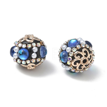 Brass & ABS Imitation Pearl & Resin & Alloy Beads RE-CBAE318-02A-1
