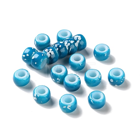 Spray Painted ABS Plastic European Beads KY-G033-01A-05-1