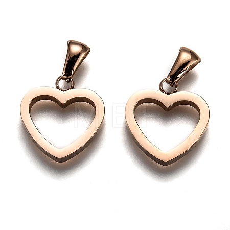 Ion Plating(IP) 304 Stainless Steel Pendants STAS-Z006-16RG-1