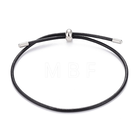 Adjustable PU Leather Cord Slider Bracelets BJEW-F412-05P-C-1
