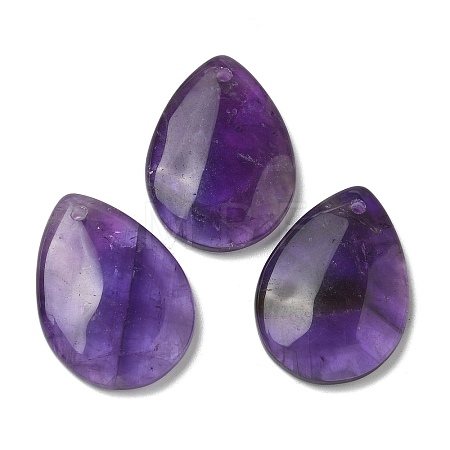Natural Amethyst Pendants G-Z071-03D-1