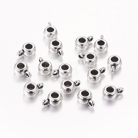 Tibetan Silver Alloy Tube Bails X-AB017H-NF-1