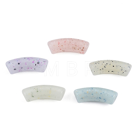Marbled Stone Style Opaque Acrylic Beads X-OACR-G009-04B-1
