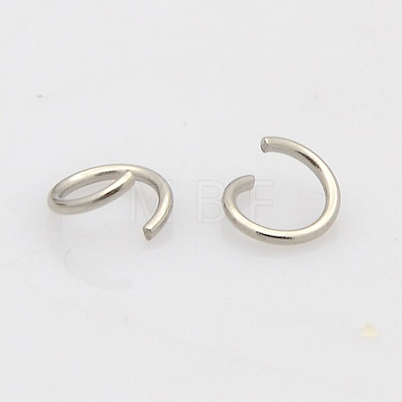 Tarnish Resistant 304 Stainless Steel Open Jump Rings STAS-N015-03-7x1mm-1