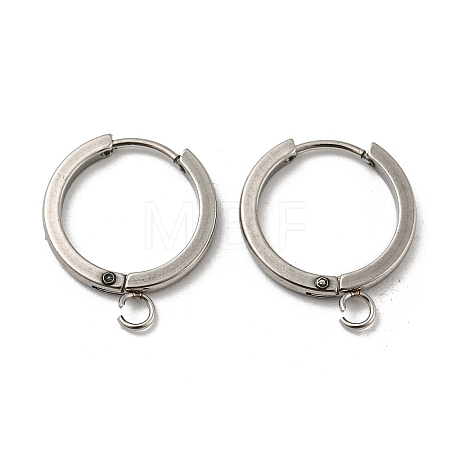 Tarnish Resistant 201 Stainless Steel Huggie Hoop Earrings Findings STAS-A167-01D-P-1