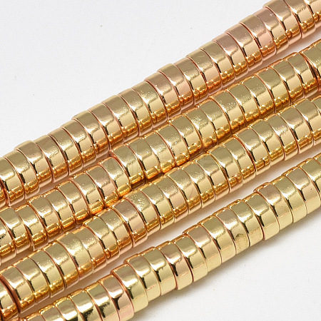 Electroplate Non-magnetic Synthetic Hematite Beads Strands X-G-Q465-37KC-1