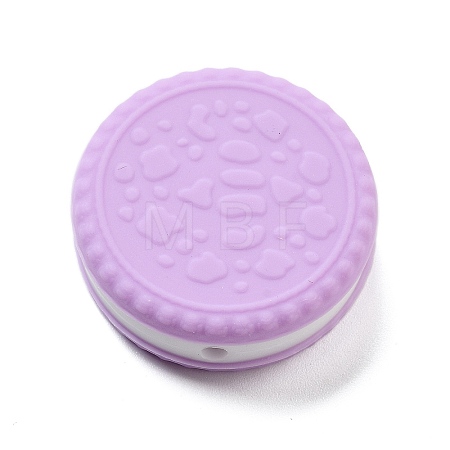 Cookie Food Grade Eco-Friendly Silicone Focal Beads SIL-C007-03E-1