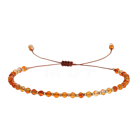 Natural Red Agate Beads Braided Bead Bracelets for Women LS-AI9762-11-1