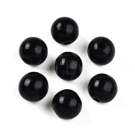 Painted Natural Wood Beads WOOD-A018-16mm-20-1