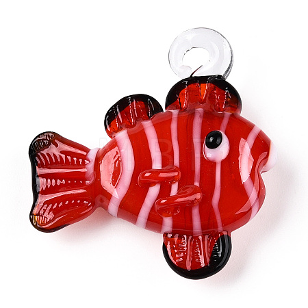 Handmade Lampwork Pendants LAMP-T021-24D-1