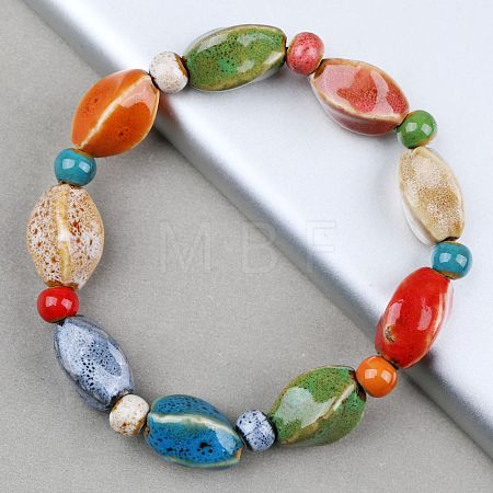 Handmade Porcelain Beaded Stretch Bracelets for Women FS-WG726AB-09-1