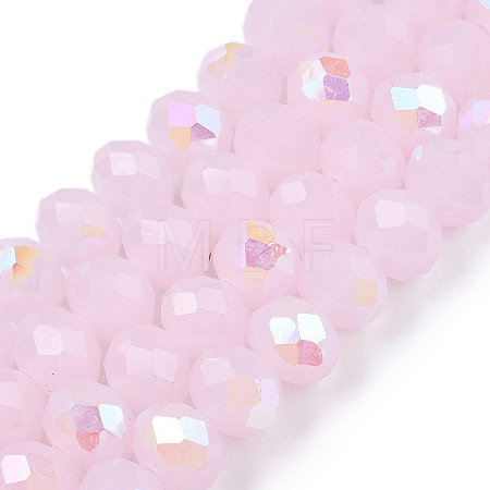 Electroplate Glass Beads Strands EGLA-A044-J8mm-L02-1