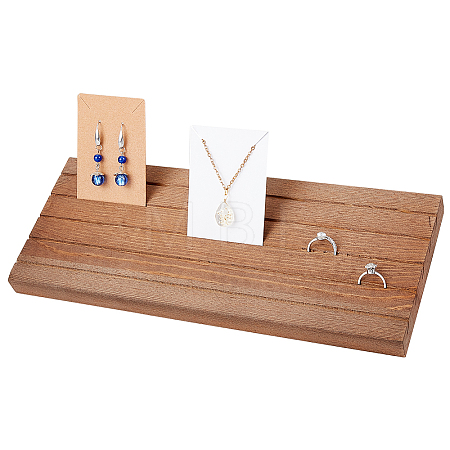 5-Slot Wood Slant Back Earring Display Stands EDIS-WH0021-36B-1