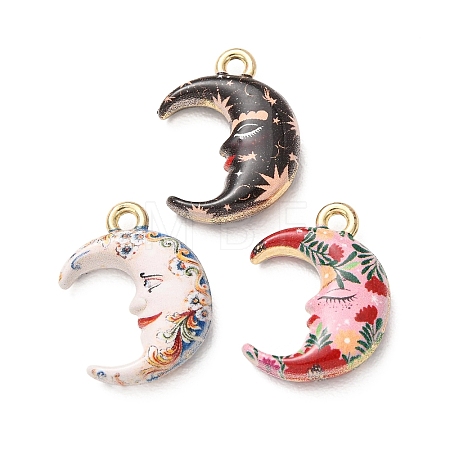Printed Alloy Pendants AL-CBA7256-26G-1