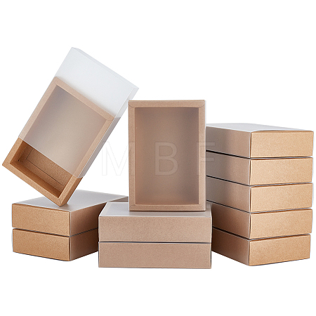 Kraft Paper Storage Gift Drawer Boxes CON-WH0089-37D-01-1