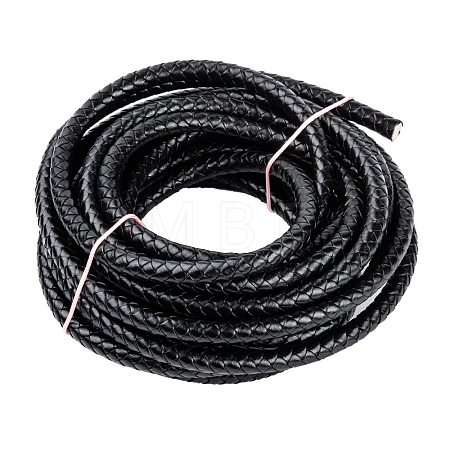 Braided Leather Cord with Core WL-F009-B02-8mm-1