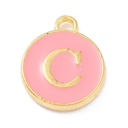 Golden Plated Alloy Enamel Charms X-ENAM-Q437-14C-1