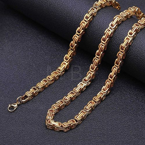 Titanium Steel Byzantine Chains Necklaces for Men FS-WG56795-112-1