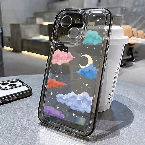 Colorful Clouds TPU Plastic Mobile Phone Cover PW-WGA90A0-12-1