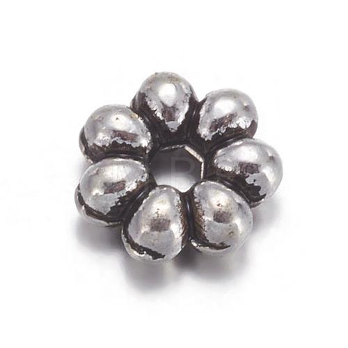 Tibetan Silver Spacer Beads X-AB-0896-1