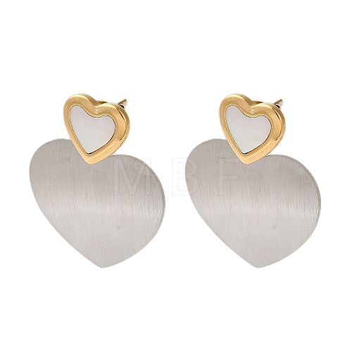 Stainless Steel Stud Earrings for Women EJEW-C110-14GP-1