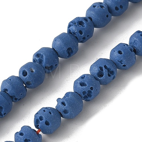 Synthetic Lava Rock Dyed Beads Strands G-H311-08D-04-1