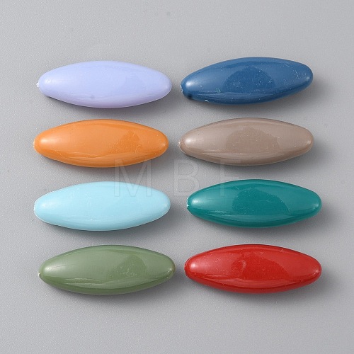 8Pcs Plastic Oval Brooch Pins JEWB-WH0023-51P-05-1