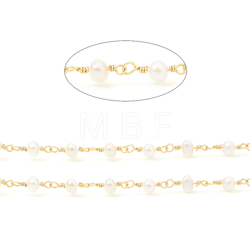3.28 Feet Brass Handmade Beaded Chain X-CHC-I031-05A-1
