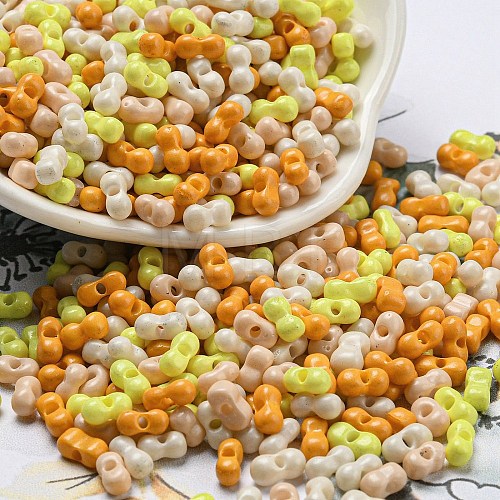 Opaque Baking Paint Glass Seed Beads SEED-K009-01A-28-1