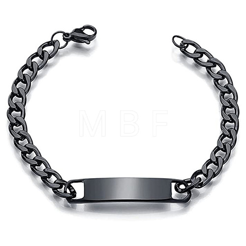 Exquisite stainless steel bracelet for men with titanium steel tag. ZX5244-3-1