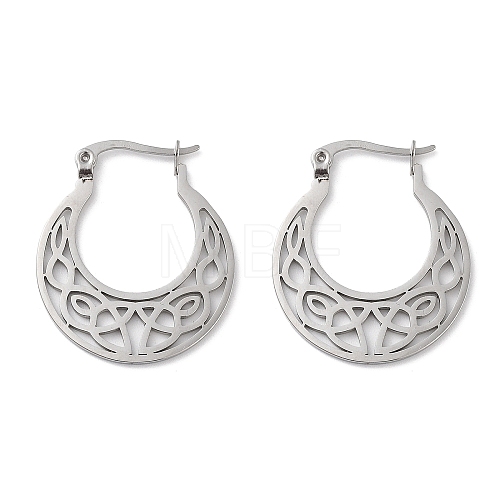 Non-Tarnish 304 Stainless Steel Hoop Earrings EJEW-P271-01P-1