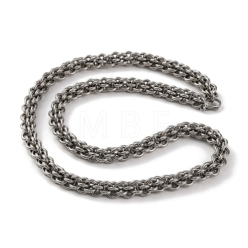 201 Stainless Steel Rope Chain Necklace NJEW-F222-38P-09-1