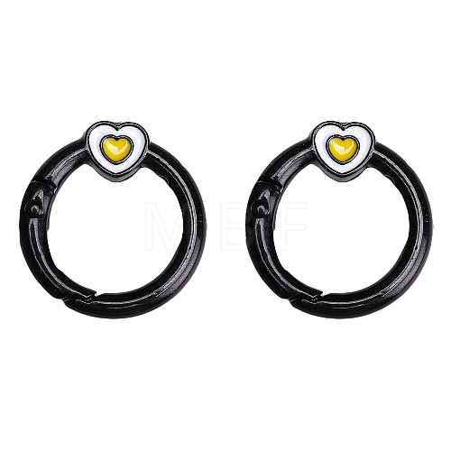 2Pcs Alloy Spring Gate Rings PW-WG34274-01-1