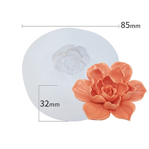 Food Grade Three Trust Flower DIY Candle Silicone Molds PW-WG38162-19-1