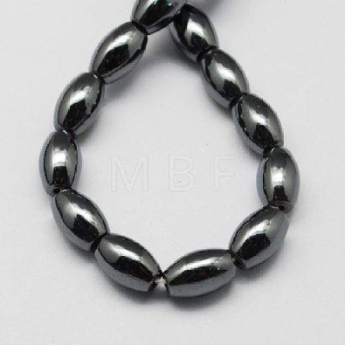 Non-magnetic Synthetic Hematite Beads Strands X-G-Q896-9x6mm-1