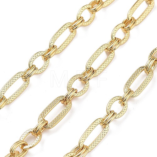 Rack Plating Brass Oval Link Chains CHC-G023-02G-1