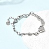 304 Stainless Steel Link Bracelets BJEW-H644-14P-2