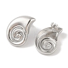 Snail Brass Stud Earrings for Women EJEW-Q389-06P-2