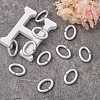 Opaque Spray Painted Acrylic Linking Rings OACR-S021-67A-B02-4